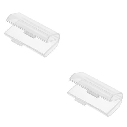 WORGEOUS 2pcs Clear Portable Hard Plastic Battery Case Holder Storage Box for 4 x AAA Batteries (No Battery)