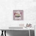 thumbnail image 2 of ARTCANVAS All You Need Is Love Canvas Art Print - Size: 12" x 12" (1.50" Deep), 2 of 9