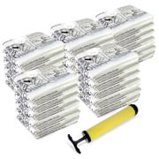 Home-Complete 25 Vacuum Storage Bags with Pump for Storing Clothes (Clear)