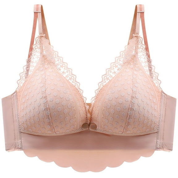 Elainilye Fashion Bras For Women Lace Traceless Nursing Bra Postpartum Feeding To Sagging Pregnant Bras Minimizer Bras Underwear,Pink