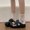 black, variant on 2026 New Cute Cartoon Puppy Decor Adjustable Strap Closed Toe Clogs Multi-color EVA Casual Garden Slippers