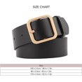thumbnail image 5 of HUGFEGWE Ceinture en Cuir PU pour Femmes Réglable Lignes de Couture Fines Mode Décontractée Boucle à Ardillon pour Pantalon Robe CJB91-76350, 5 of 5