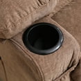 thumbnail image 6 of JONPONY Recliner Chair, Rocker Recliner Chair for Adults, Upholstered Manual Recliner with Side Pockets,Massage Rocker Recliner Chair for Living Room, Brown, 6 of 13
