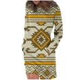 thumbnail image 1 of CEHVOM Robe à Imprimé de Noël pour Femmes, Mode Décontractée et Confortable, Manches Longues, Col Rond, en Solde, 1 of 4