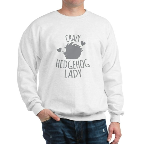 CafePress - Crazy Hedgehog Lady Jumper - Crew Neck Sweatshirt