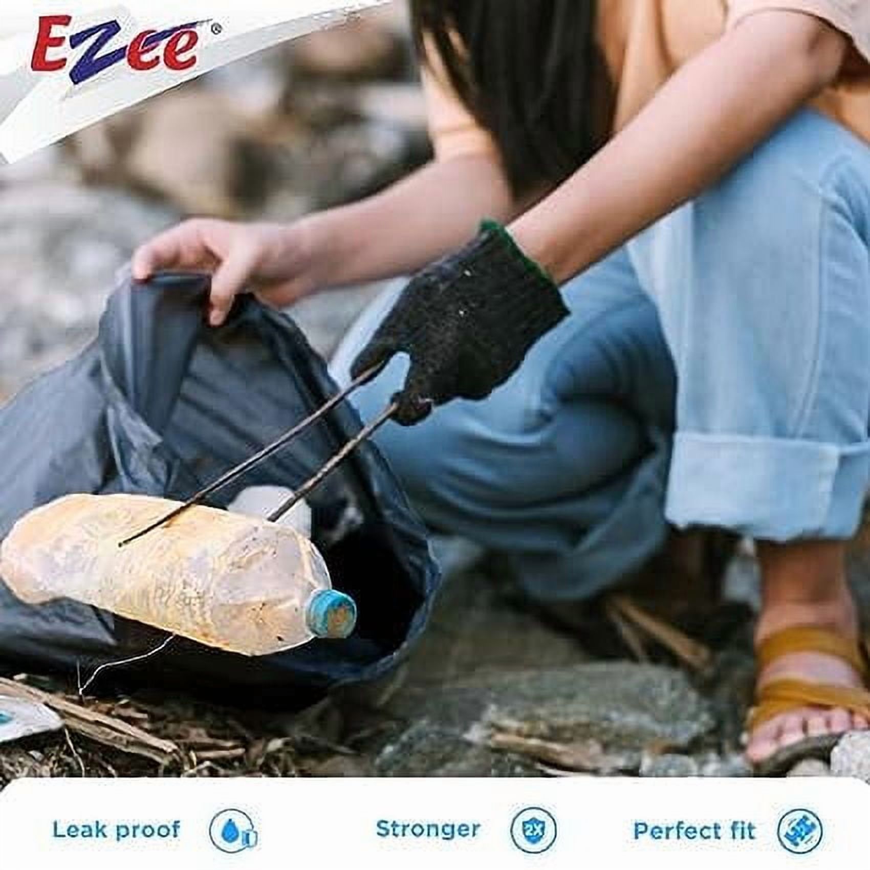 Ezee Black Garbage Bags for Dustbin/Trash Bags 90 Pcs Medium 19 X 21 Inches 30 Pcs x Pack of 3