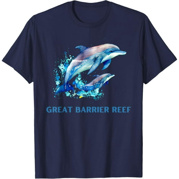 Velto Dolphin Vacation Vintage Great Barrier Reef Beach T-Shirt All Size S-5XL