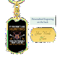 thumbnail image 3 of Okay Hunter'S Keychain Stainless Steel or 18k Gold Dog Tag Keyring, 3 of 10