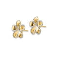 thumbnail image 4 of 14K Yellow and White Gold Flower Post Earrings, 4 of 6