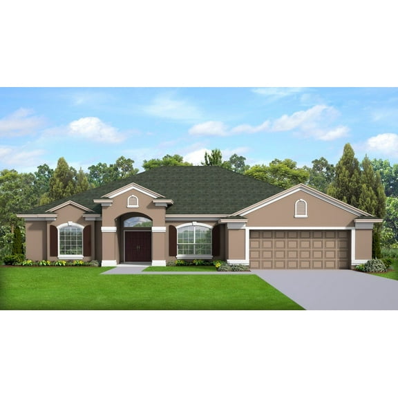 556-23162: Contemporary CMU 4 Bed, 2 Bath Luxury Home Plan, 2316 Sq Ft: Full Blueprints with License to Build by Home Plan Marketplace - Lesuto