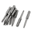 thumbnail image 1 of 10 piezas de puntas de destornillador Torx T15 con imán y vástago hexagonal de 7 mm, 50 mm de largo, 1 of 1
