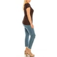 thumbnail image 2 of Women's Plus Size Casual Short Sleeve V-Neck Solid Basic T-Shirt Top, 2 of 3