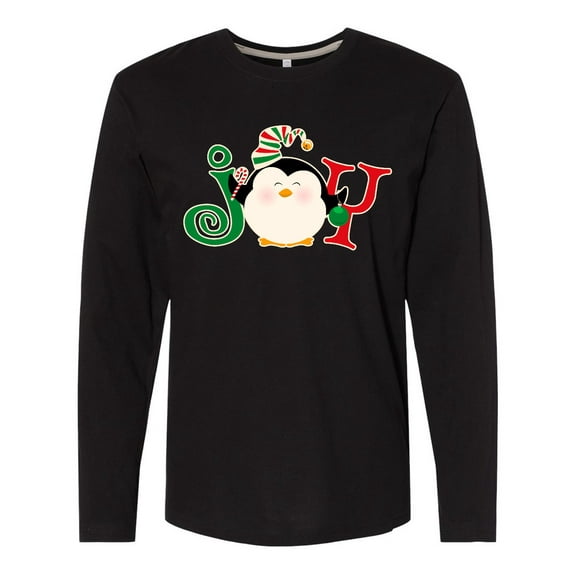 Inktastic Christmas Penguin Joy 2 Long Sleeve T-Shirt