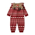 thumbnail image 6 of Bjutir Family Christmas Pajamas Matching Sets 2025 Baby Christmas Print Long Sleeve Hooded Jumpsuit Pajamas Warm Soft Winter Loungewear,Red,Size 12-18 Months, 6 of 6