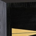 thumbnail image 4 of Saltoro Sherpi Wooden Side Table with Metal Base and Four Drawers, Black and Gold, 4 of 7