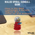 thumbnail image 4 of Waloo Spiral Gumball Bank | 6.5 inch Classic Candy Dispenser | Gumballs Included, 4 of 4