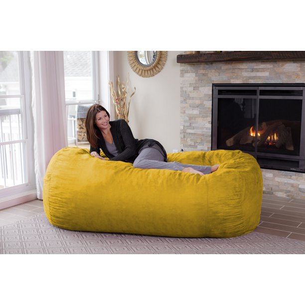 Chill Sack Giant 7.5 ft Bean Bag Lounger, Multiple Colors/Fabrics