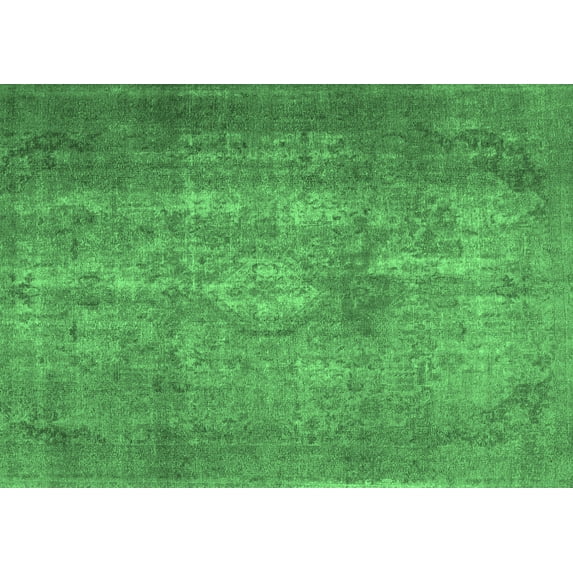 Ahgly Company Indoor Rectangle Persian Emerald Green Traditional Area Rugs, 8' x 12'