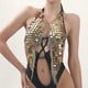 thumbnail image 4 of Sujetador sin espalda con cuello halter sexy para mujer, cadena para el cuerpo, collar con borlas para fiesta, 4 of 5
