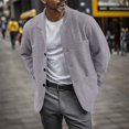 thumbnail image 2 of Men's Casual Jacket Slim Fit Lightweight Breathable Comfortable Stylish Lapel Pocket Outerwear, 2 of 2