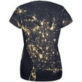 thumbnail image 2 of Outer Space Earth At Night All Over Womens T-Shirt - X-Large, 2 of 2