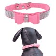 thumbnail image 3 of Collar de diamantes de imitación para mascotas a la moda, collares ajustables para perros, anillo para cuello de cachorro (rosa XXS) Likrtyny  Para estrenar, 3 of 8