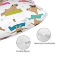 thumbnail image 3 of Lsque Yoga Dogs Poses Pattern Bedding Waterproof Pillow Protector Zippered Queen – Bed Bug Proof Pillow Encasement-14"x20", 3 of 6