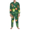 thumbnail image 3 of Uemuo Vegan Pattern 2-Piece Loungewear Set - Men’s Soft Sleepwear, Cozy Winter PJs, Comfy Sleep Set-X-Large, 3 of 7