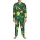 thumbnail image 3 of Balery Vegan Pijama para Hombre de Dos Piezas con Manga Larga, Conjunto de Dormir y Descanso Suave con Bolsillos-Medium, 3 of 7