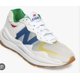 thumbnail image 1 of STAUD x New Balance 57/40 Sneakers Mens 6 White Blue Quartz Colored Laces New, 1 of 6