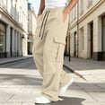 thumbnail image 2 of Dresfit Cargo Sweatpants Men Baggy Drawstring Sweat Pants Fall Winter Big and Tall Hiking Slim Fit Carpenter Pants Elastic Waist Stretch Travel Work Pants S, 2 of 8