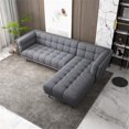 thumbnail image 7 of Pemberly Row Modern L-Shaped Tufted Back Fabric Right-Facing Sectional in Gray, 7 of 7