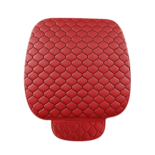 1pc Car Seat Cushion Premium Silk Wadding Non-Slip Rubber Bottom With Storage Pouch Car Seat Pad Universal