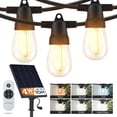thumbnail image 1 of Brightech Ambience Pro Cadena de luces solares para exterior – Super brillante control remoto color ajustable cadena de luz al aire libre – Cadena de grado comercial 12 bombillas LED impermeables para, 1 of 8