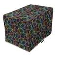 thumbnail image 1 of Digital Dog Crate Cover, Futuristic Forms Inner Diagonal Stripes in Seashell Cockleshell, Easy to Use Pet Kennel Cover for Dogs, 35" x 23" x 27", Charcoal Grey and Multicolor, by Ambesonne, 1 of 6