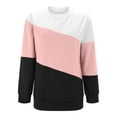 thumbnail image 3 of Red Hoodies for Women's Round Neck Colorblock Sweatshirt Tops Long Sleeves Casual Pullover Cute Lightweight Loose Tops Fall Tops for Women 2025, 3 of 5