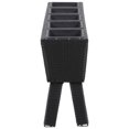 thumbnail image 4 of vidaXL Garden Raised Bed with Legs and 3/5 Pots Poly Rattan Black/Gray Planter, 4 of 23