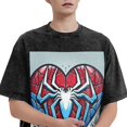 thumbnail image 3 of Spider-Man 230g Vintage Washed Drop Shoulder T-Shirt - Iron On, 3 of 7
