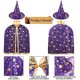 thumbnail image 5 of juegos de disfraces de Halloween para niños, capa de bruja, capa de bruja con sombrero, disfraz de Halloween para niños, accesorios de fiesta de cosplay para niños de 3 a 12 años (negro, morado). Sailing  Electrónica, 5 of 5