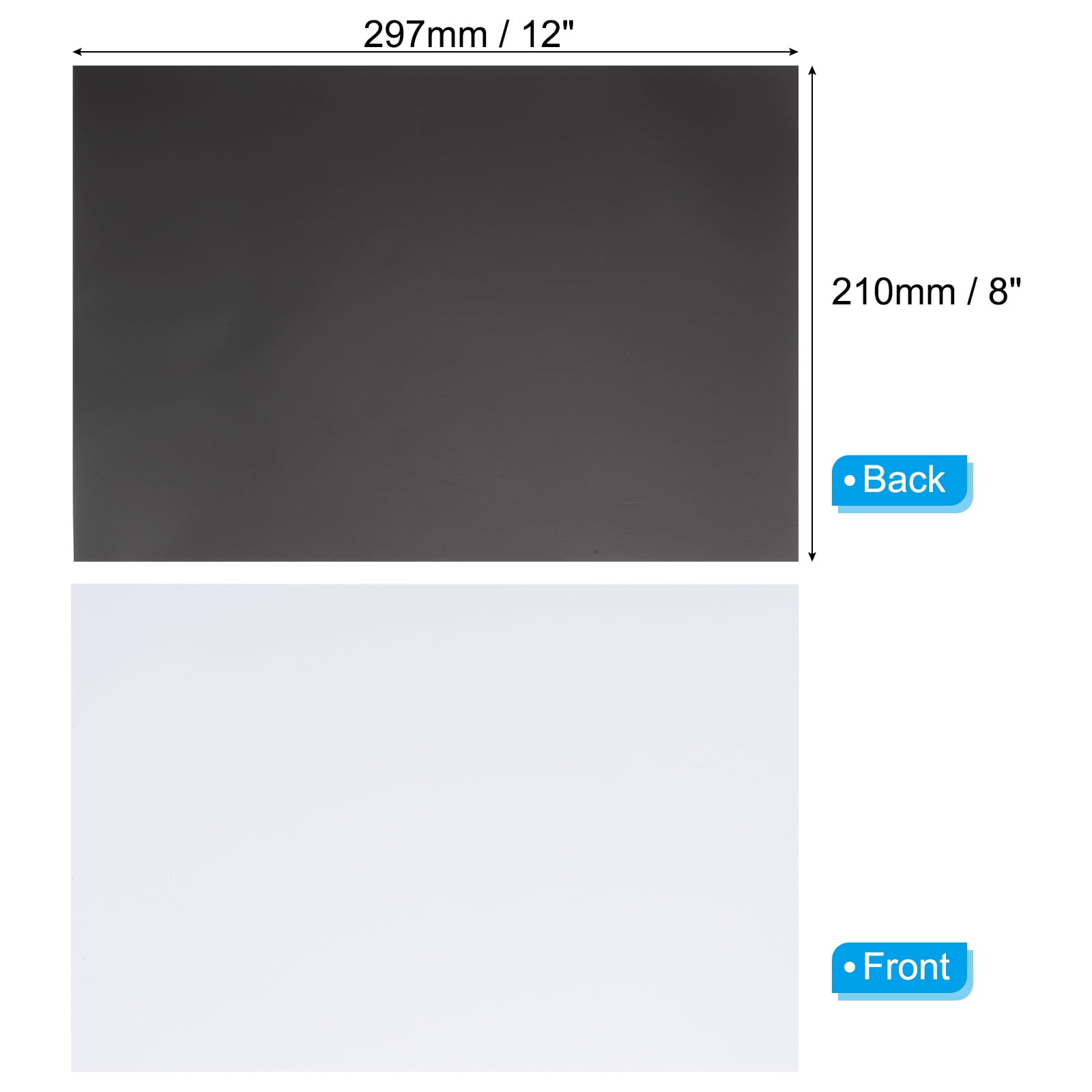 Uxcell 12" x 8" A4 Right Angle Magnetic White Board Contact Paper, White 4Pack