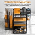 thumbnail image 3 of Olakula 5-Tier Desktop Organizer with a Pen Holder,Mesh Document Pockets,And Sliding Drawers,Perfect for Offices,Schools., 3 of 7