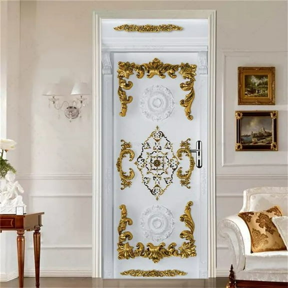 English Door Stickers European and American Style DIY Self-adhesive PVC Waterproof Home ration Bedro