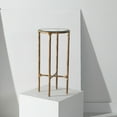 thumbnail image 2 of SAFAVIEH Couture Jessa Glam Tall Glass Top Metal Round End Table, Black, 2 of 4