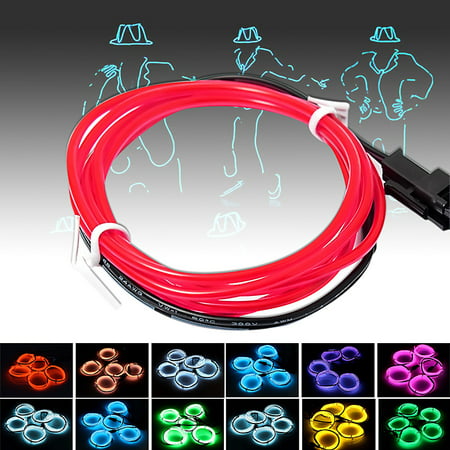 SOLMORE 5x1 Metre Waterproof LED USB EL Wire Lights Neon Glowing Strobing Light Party  Party Wedding Decoration