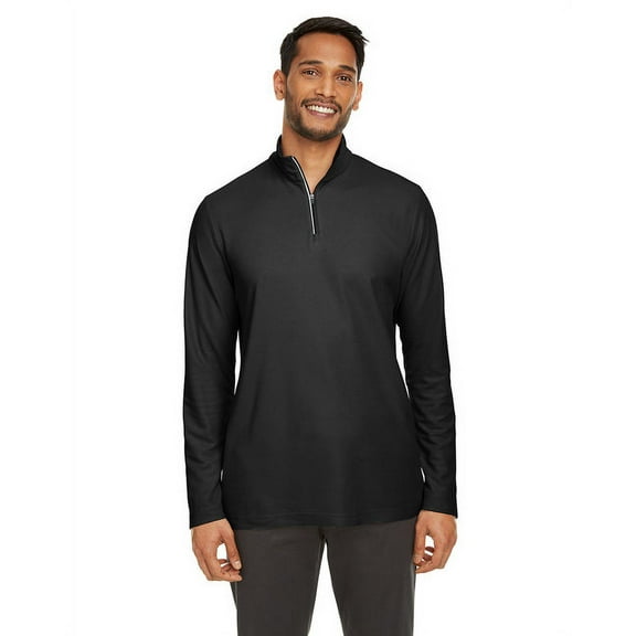 Men's Fusion ChromaSoftâ„¢ Pique Quarter-Zip - BLACK - 2XL
