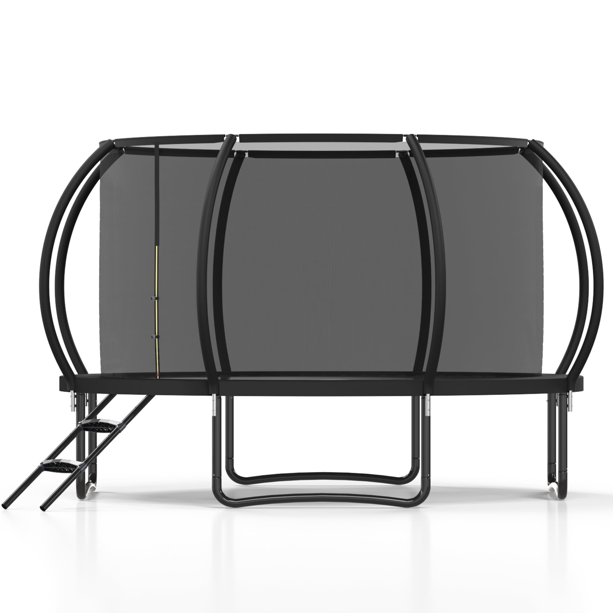 Polar Aurora 12Ft Outdoor Backyard Trampoline for Kids Adults Family Happy Time with Safety Enclosure Net, Non-Slip Ladder,Spring Pad Combo Bounce Jump Recreational Trampoline