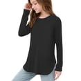 thumbnail image 2 of EnJoCho Girls Long Sleeve Shirts Size 10-12 Girls Thumb Holes Long Sleeve Shirts Kids Crewneck Loose Tunic Tops 3-14 Years Kids Long Sleeve Shirts For Girls, 2 of 7