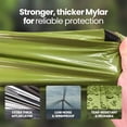 thumbnail image 5 of Wallaby 2-Pack Emergency Mylar Sleeping Bags, Thermal, Compact, Lightweight, Green, 5 of 6