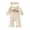 Beige, variant on mgoYE Infant Baby Girl Fall Outfit Romper Letter Embroidery Ruffle Trim Long Sleeve Jumpsuits Newborn Waffle Clothes Bodysuits Cute Clothing
