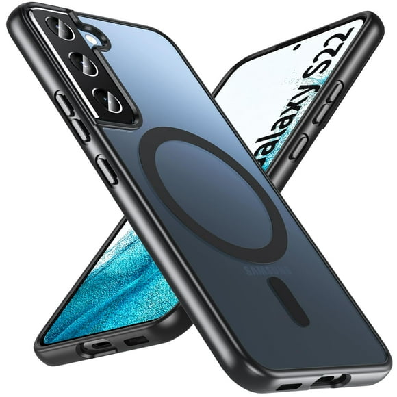 Funda para teléfono celular Hensinple Galaxy S22 magnética a prueba de golpes